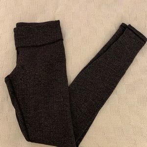 Cozy fleece-lined lululemon grey & white leggings